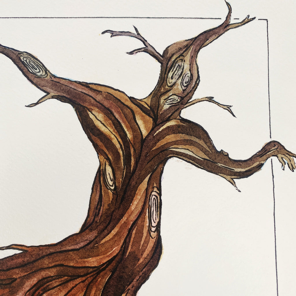 Growing Up (Original Ink and Watercolor)