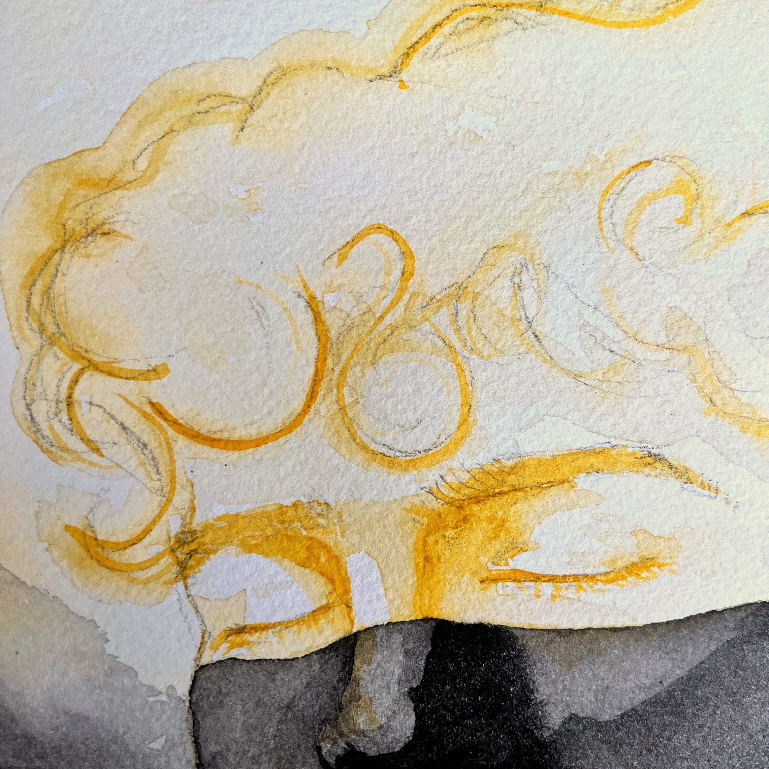 Light in the Darkness (Original Ink and Watercolor)