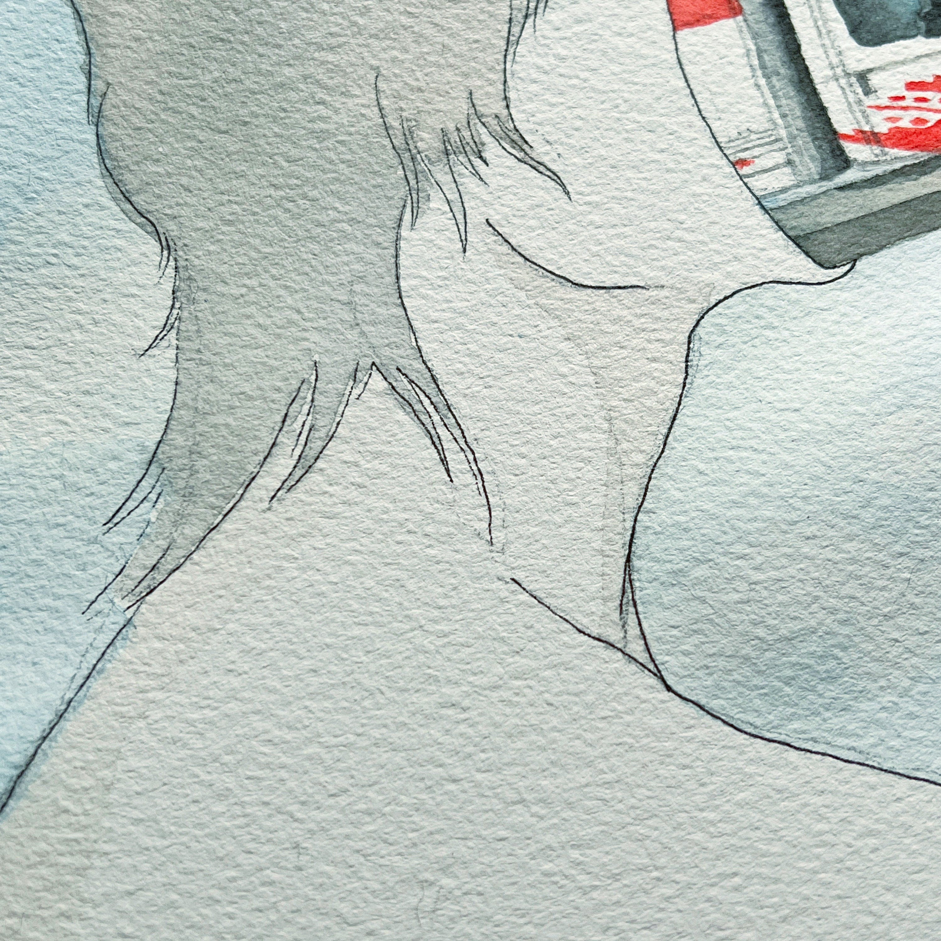 Moving Out (Original Ink and Watercolor)