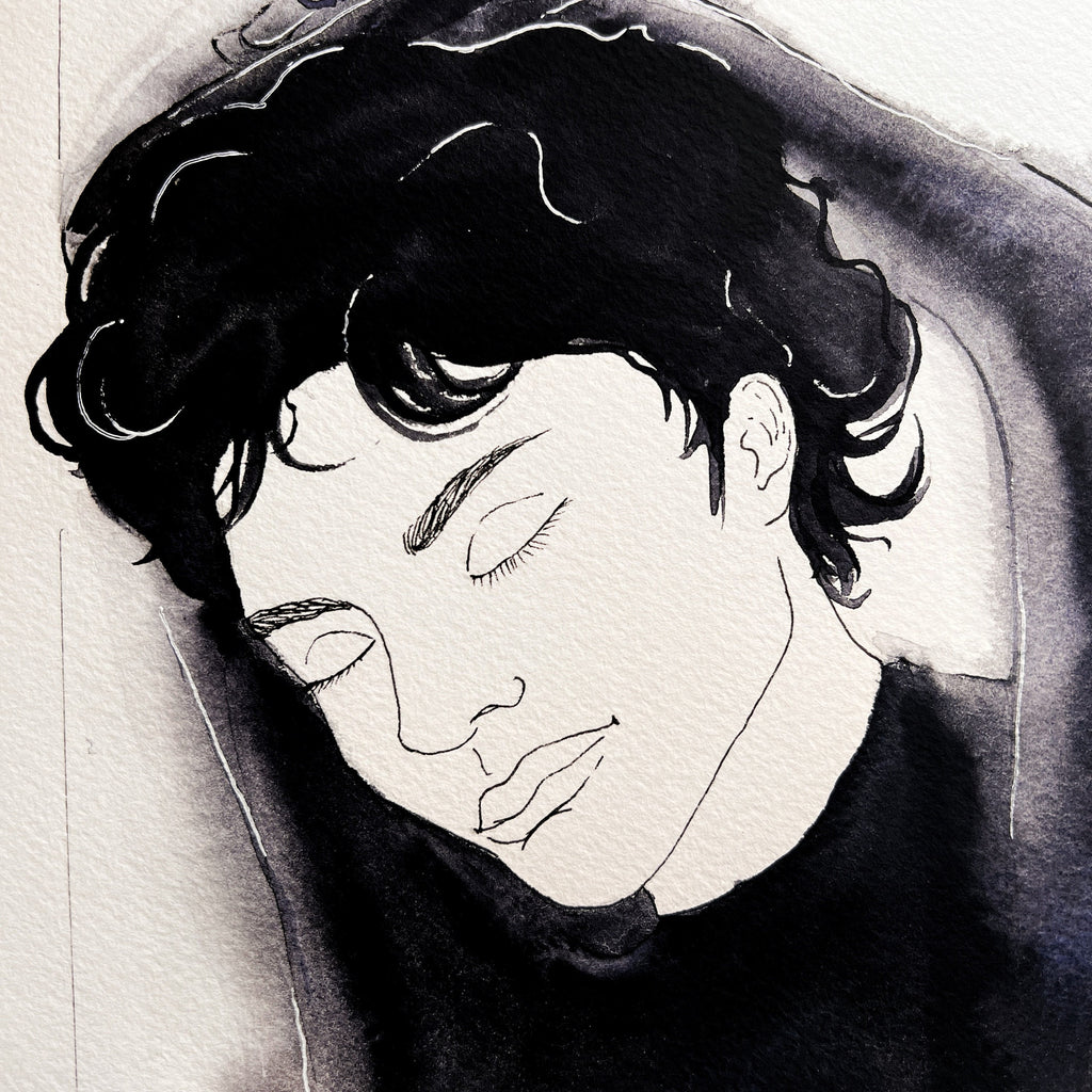 Stretch (Original Ink and Watercolor)