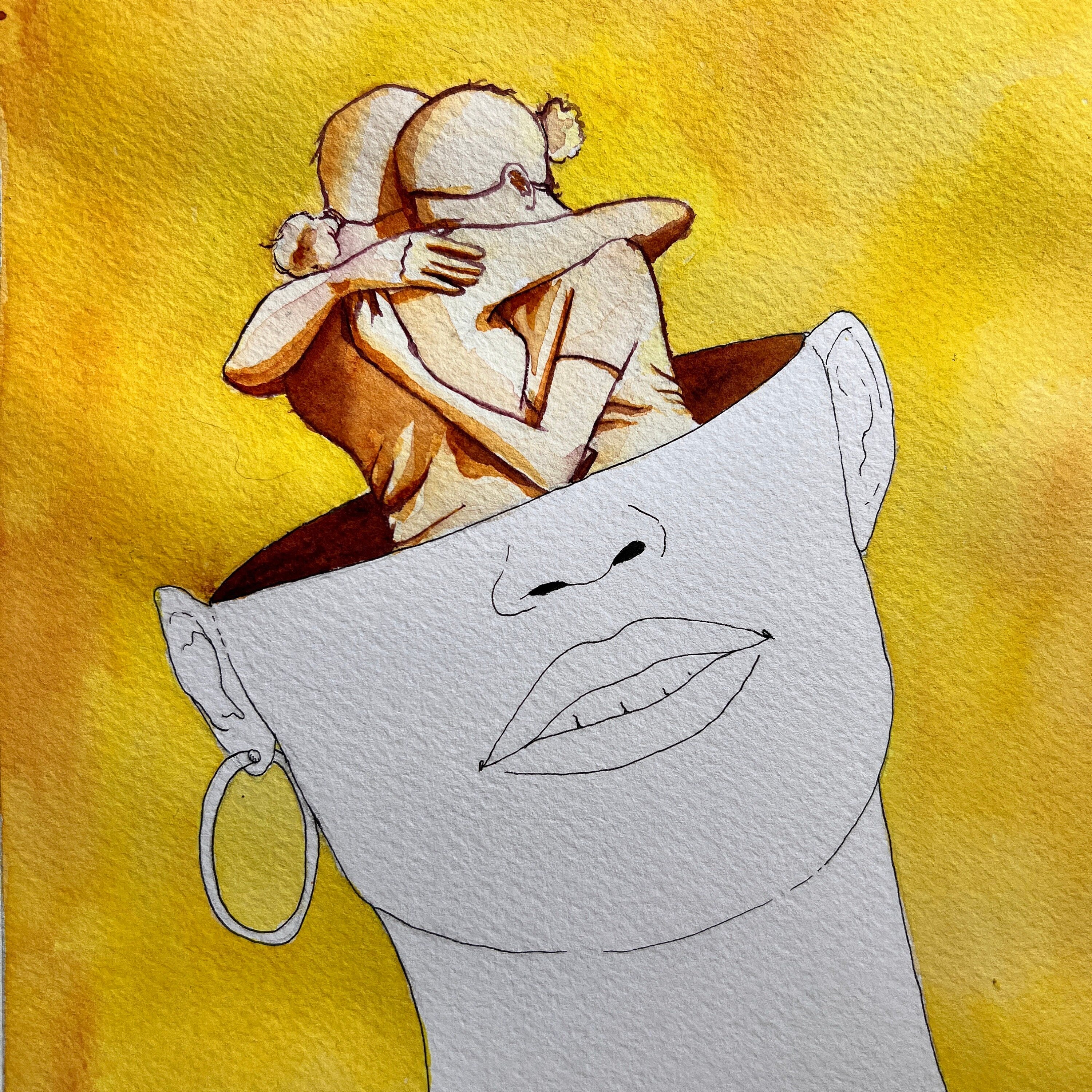 Friendship & Love (Original Ink and Watercolor)