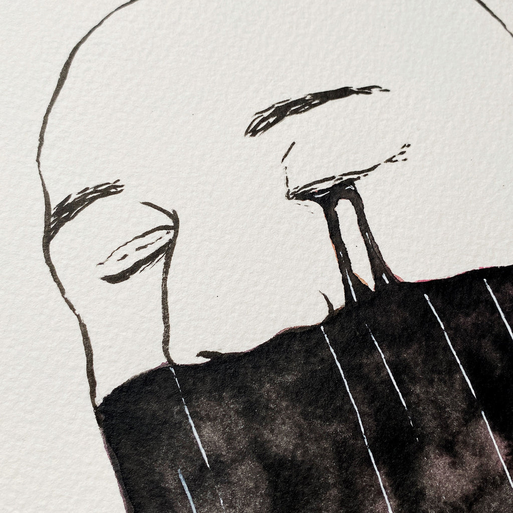 Heavy Feelings (Original Ink and Watercolor)