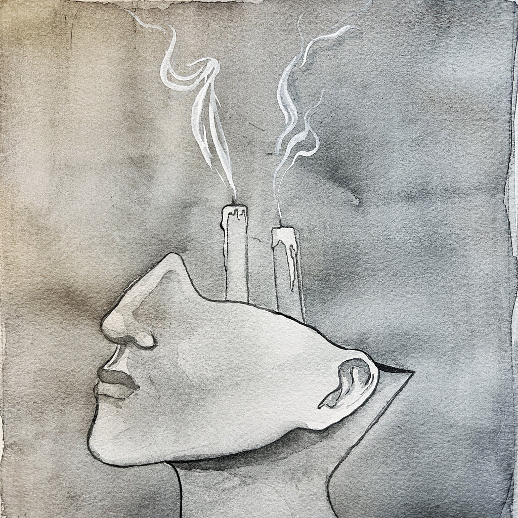 Snuffed (Original Ink and Watercolor)