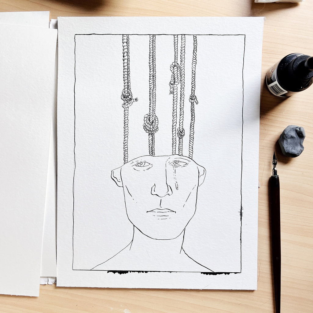 Knotted (Original Ink and Watercolor)