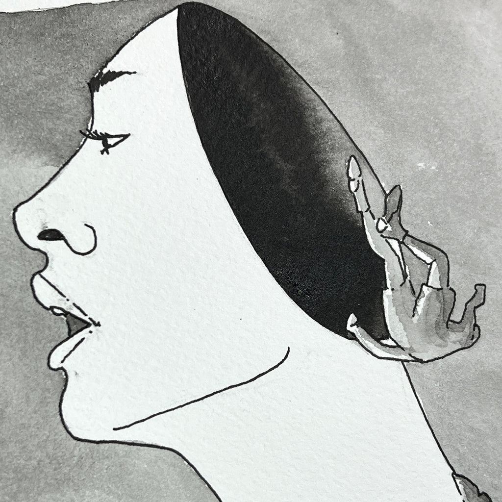 Falling (Original Ink and Watercolor)