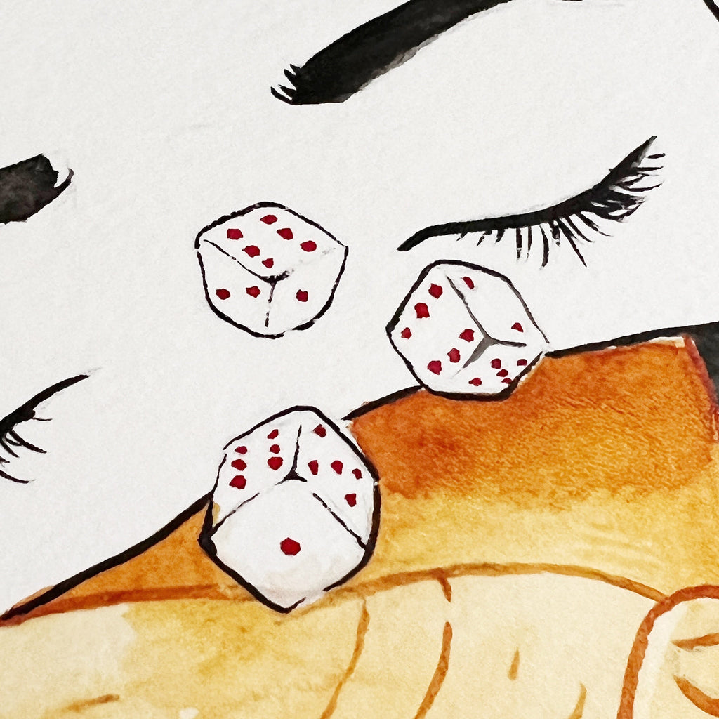 Roll of the Dice (Original Ink and Watercolor)