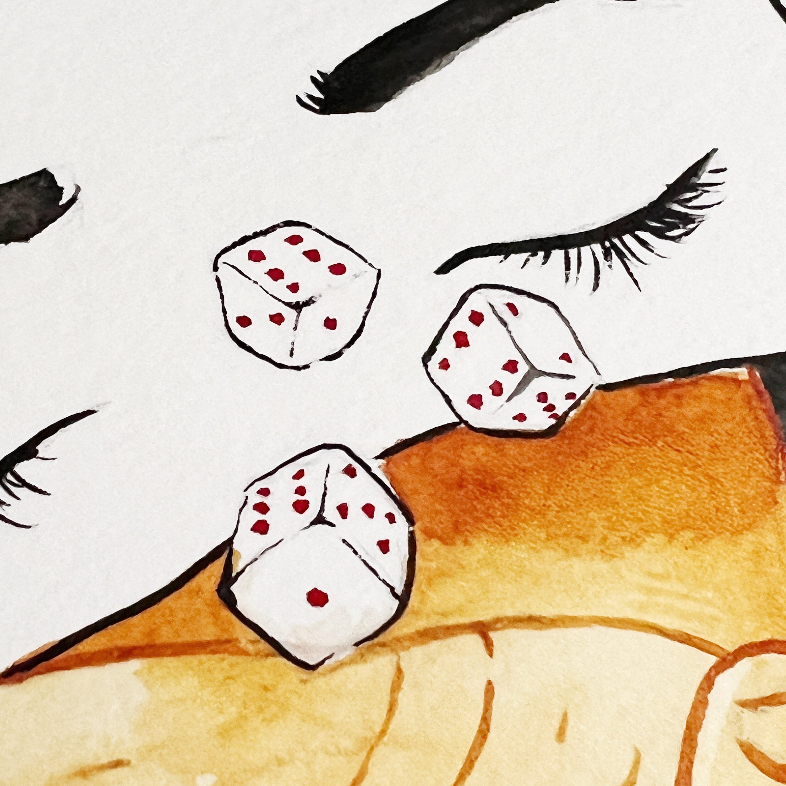 Roll of the Dice (Original Ink and Watercolor)