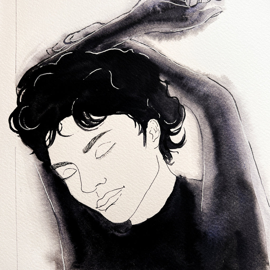 Stretch (Original Ink and Watercolor)