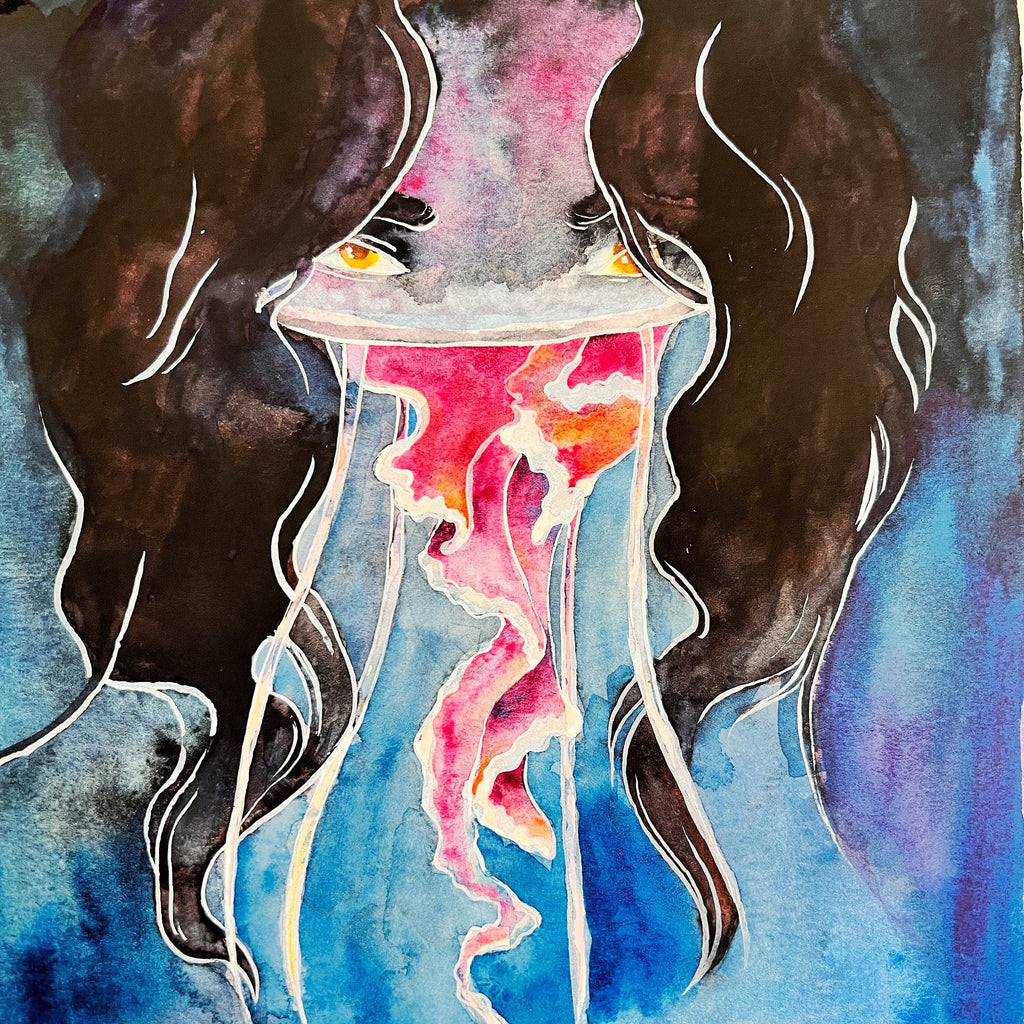 Jelly (Original Ink and Watercolor)
