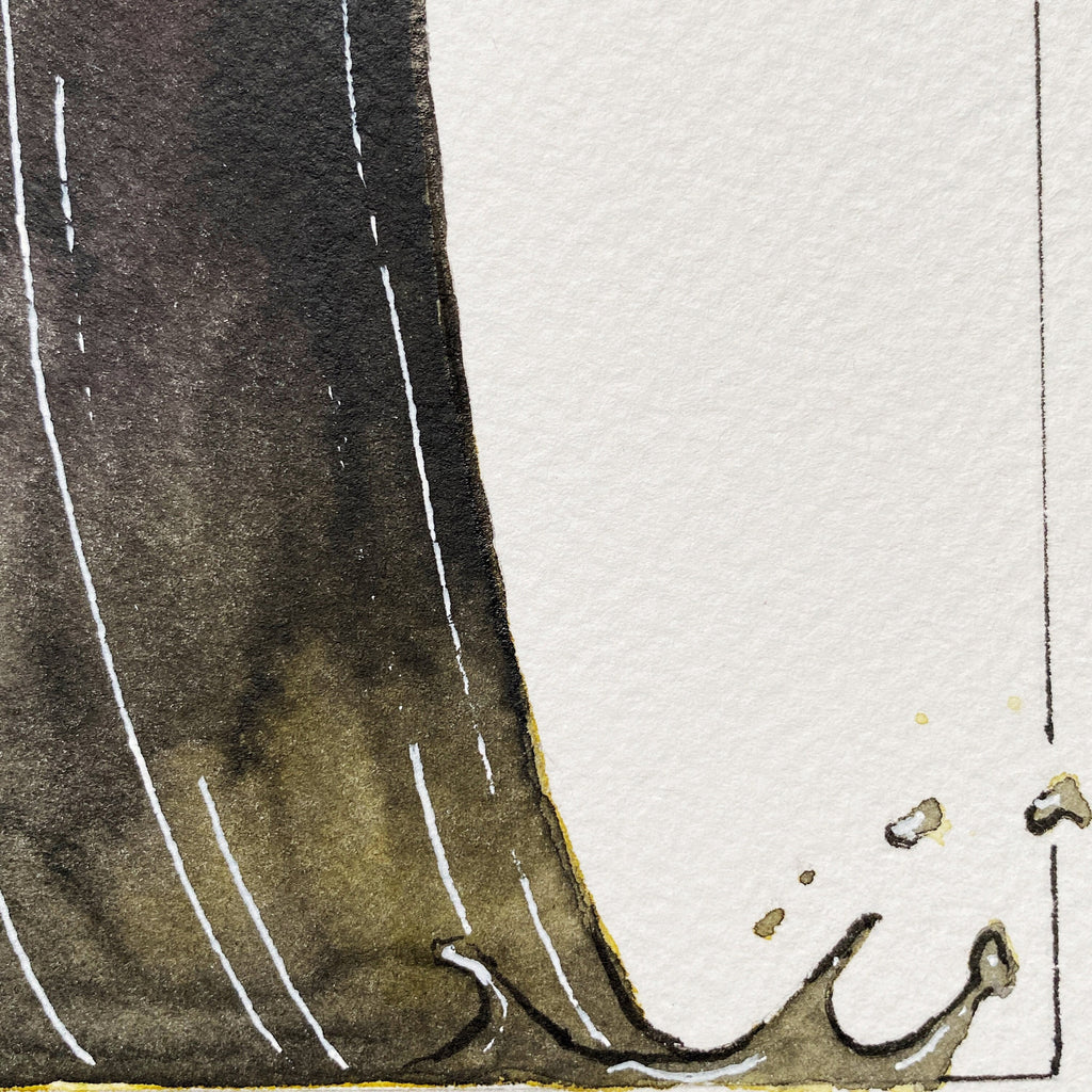 Heavy Feelings (Original Ink and Watercolor)