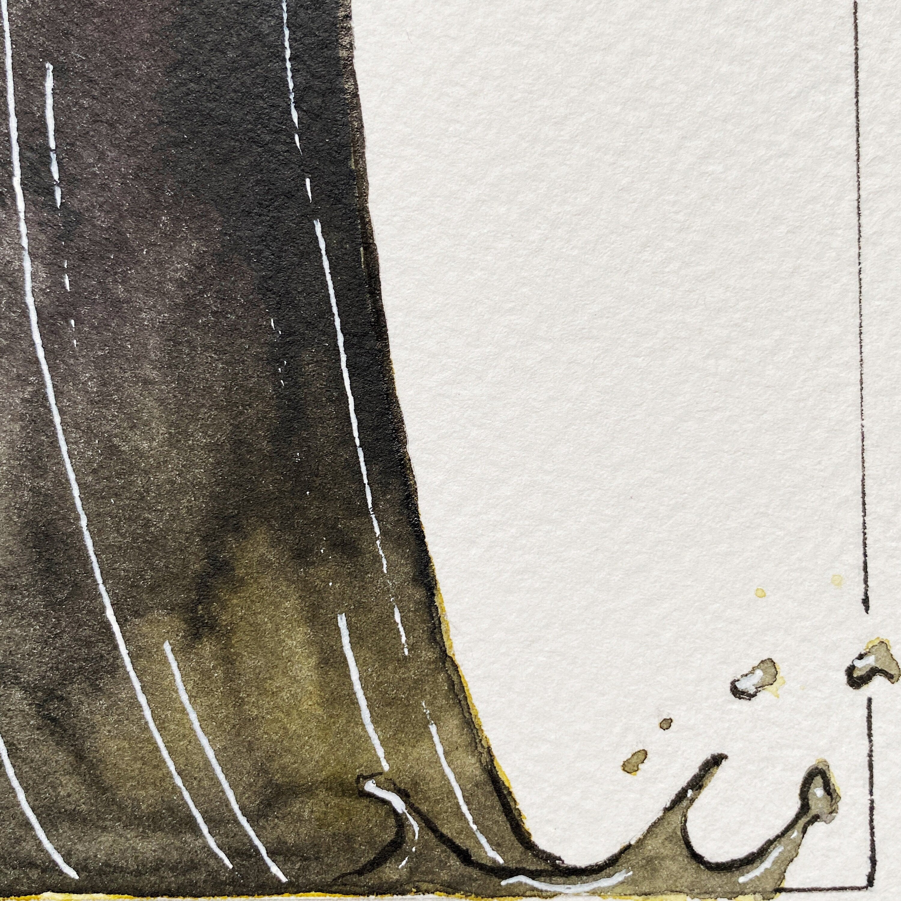 Heavy Feelings (Original Ink and Watercolor)