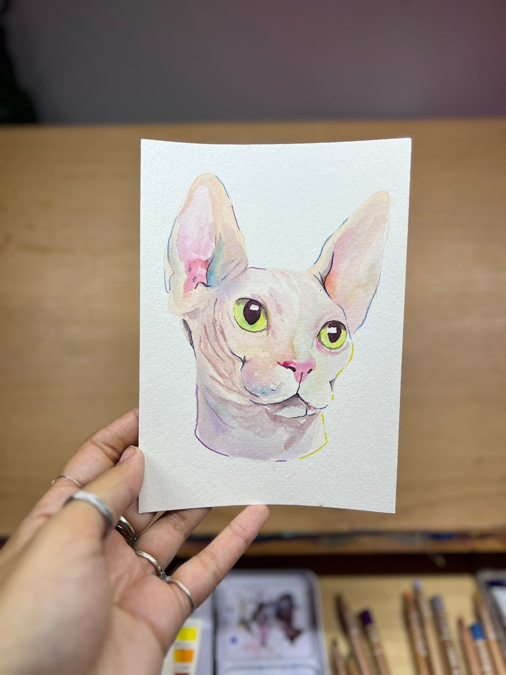 Custom Watercolor Pet Portrait