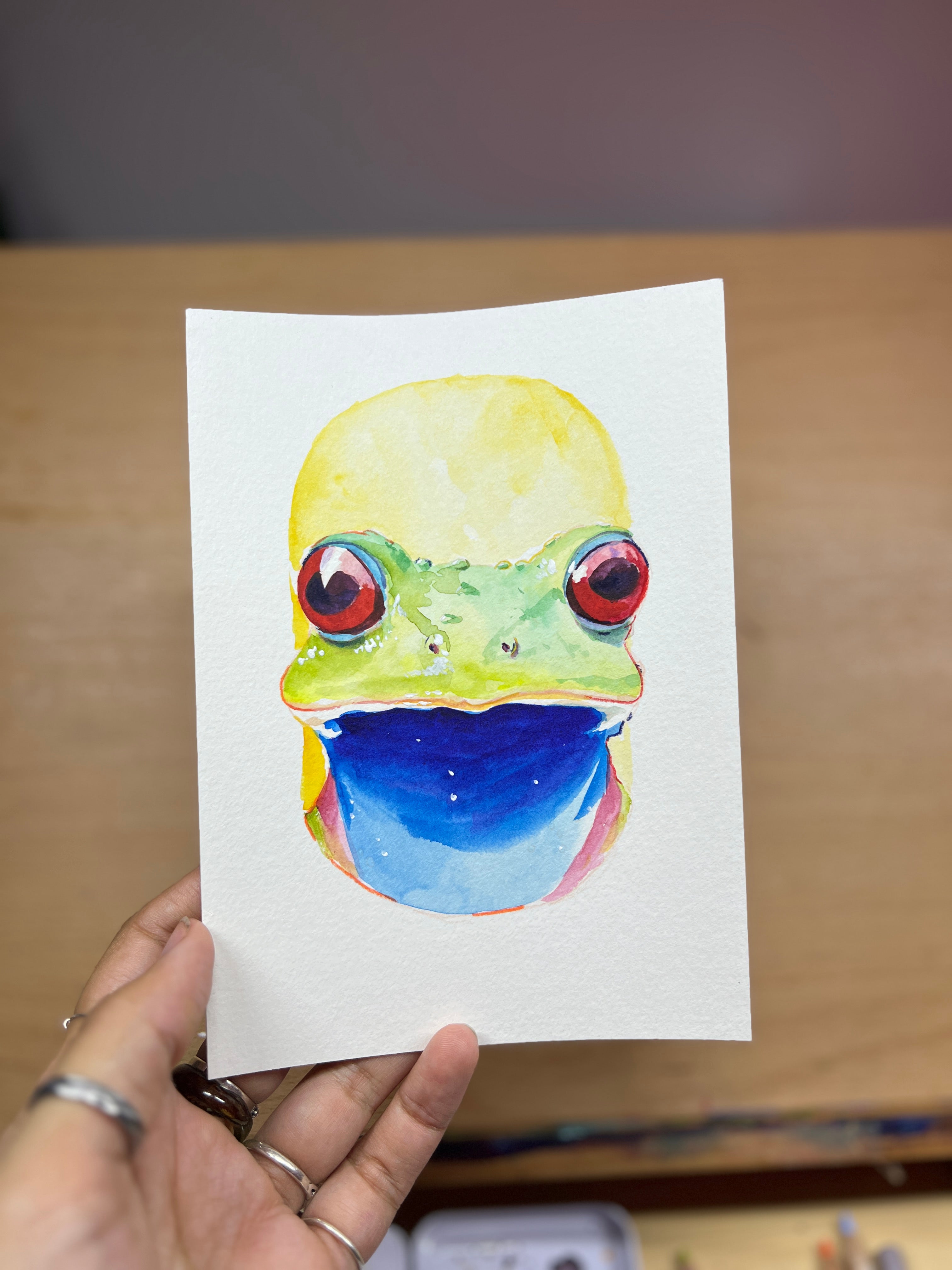 The "Boop-able" Portrait: Custom Hand-Painted Frog