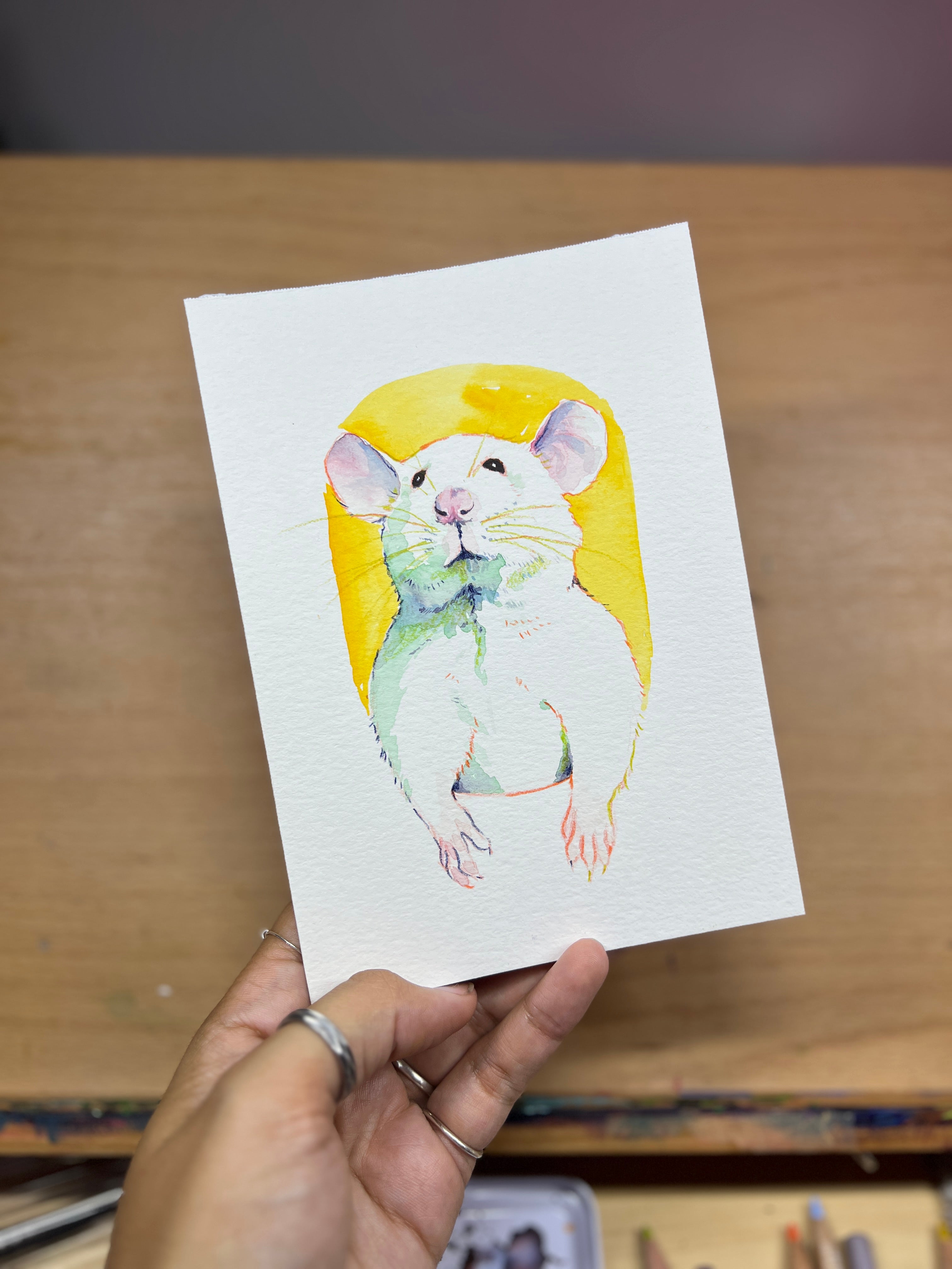 Custom Watercolor Pet Portrait
