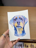 Custom Watercolor Pet Portrait