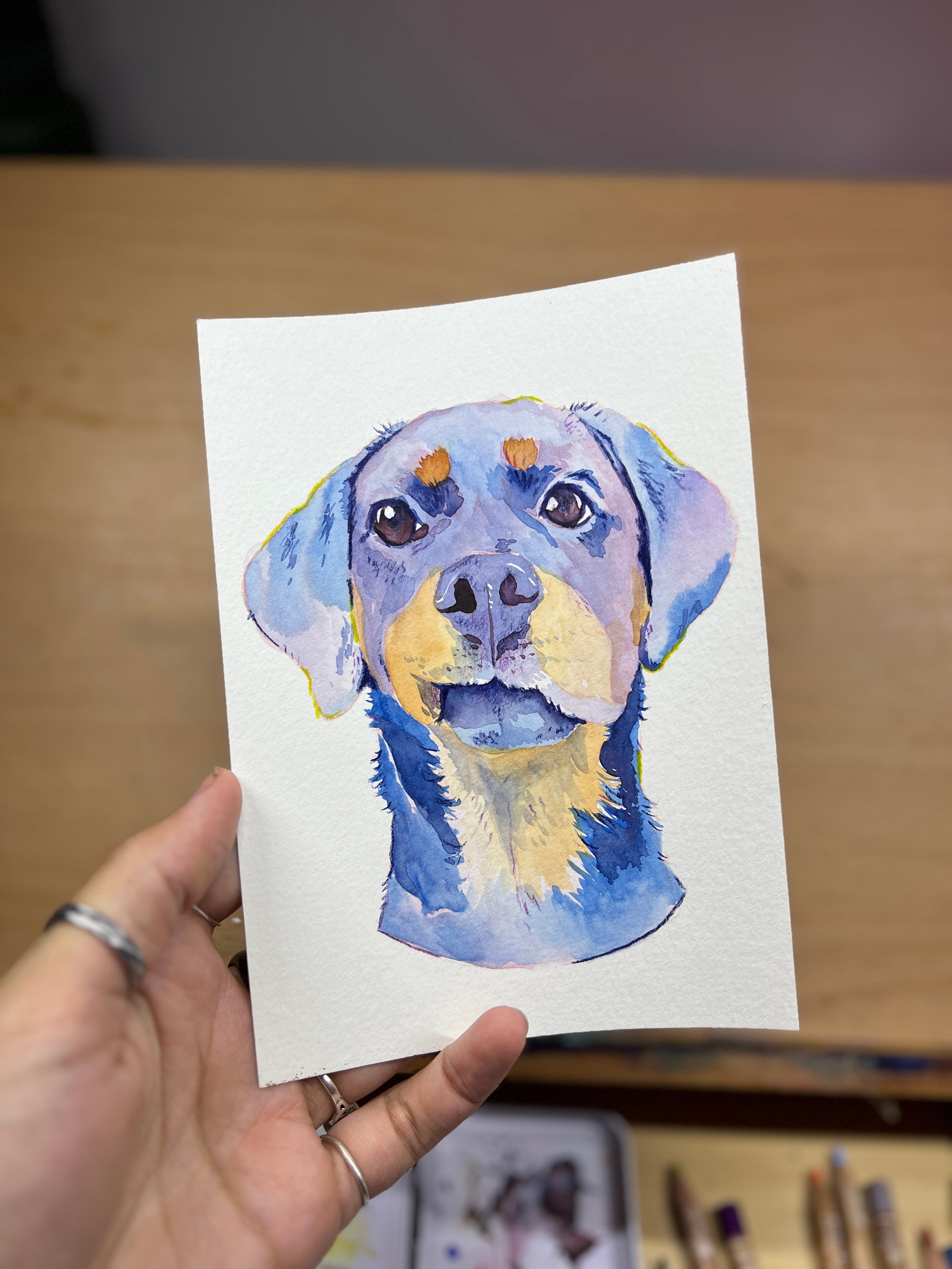 The "Boop-able" Portrait: Custom Hand-Painted Doberman Puppy