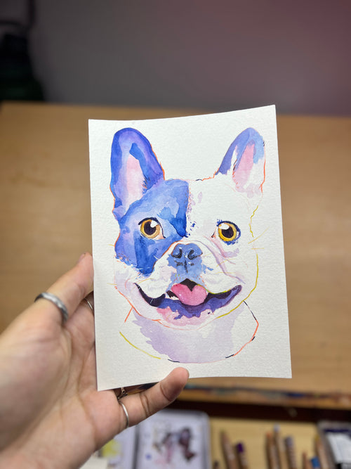Custom Watercolor Pet Portrait