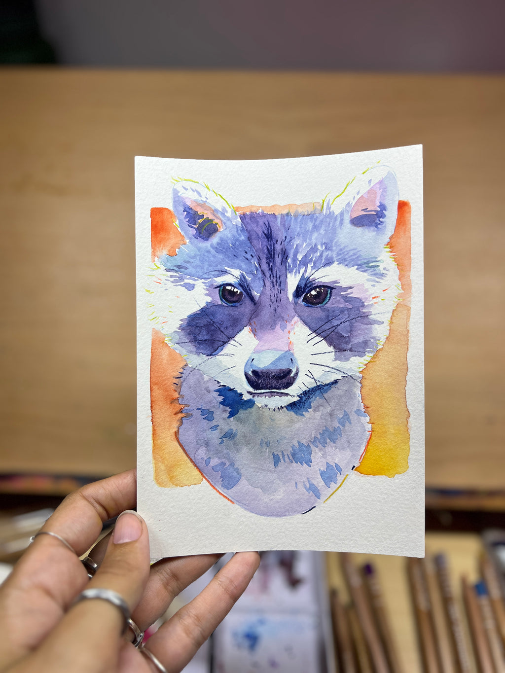 The "Boop-able" Portrait: Custom Hand-Painted Trash Panda