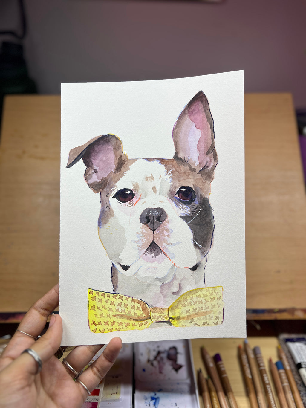 The "Boop-able" Portrait: Custom Hand-Painted Dapper Dog Art