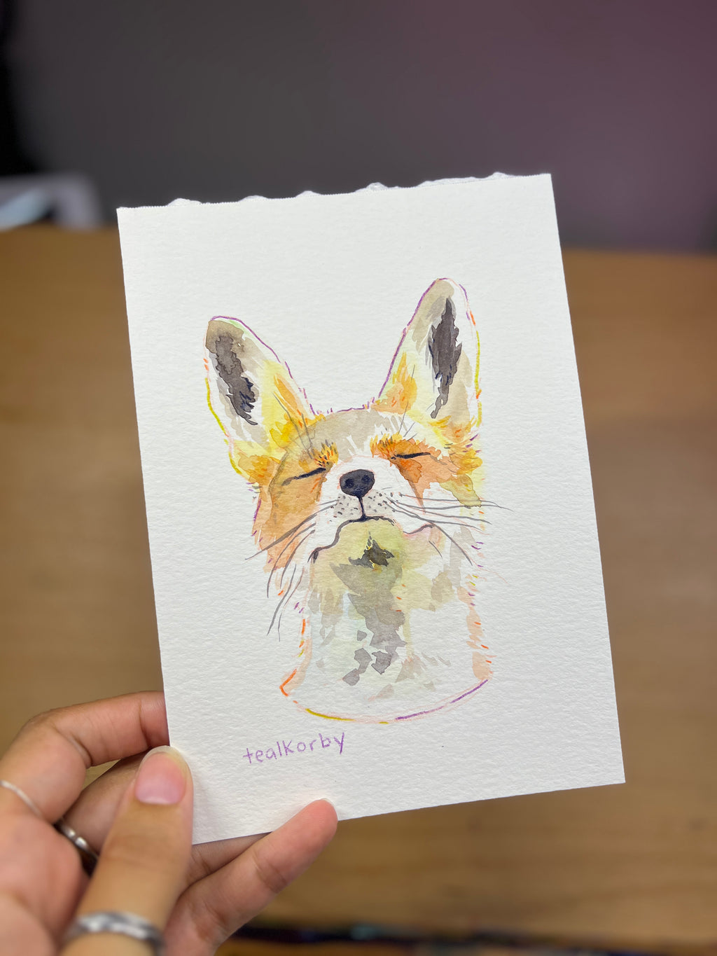 The "Boop-able" Portrait: Custom Hand-Painted Fox