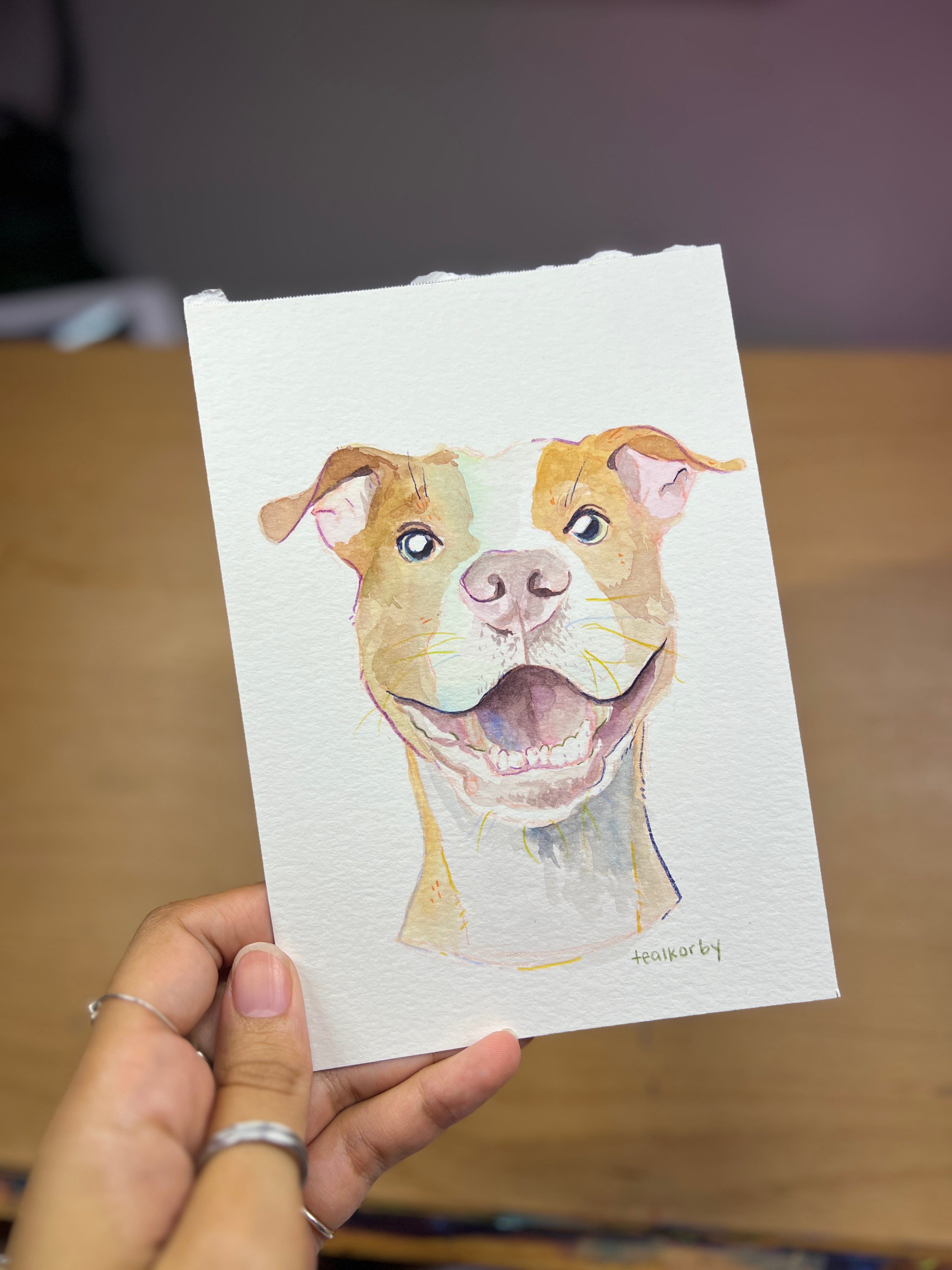 Custom Watercolor Pet Portrait