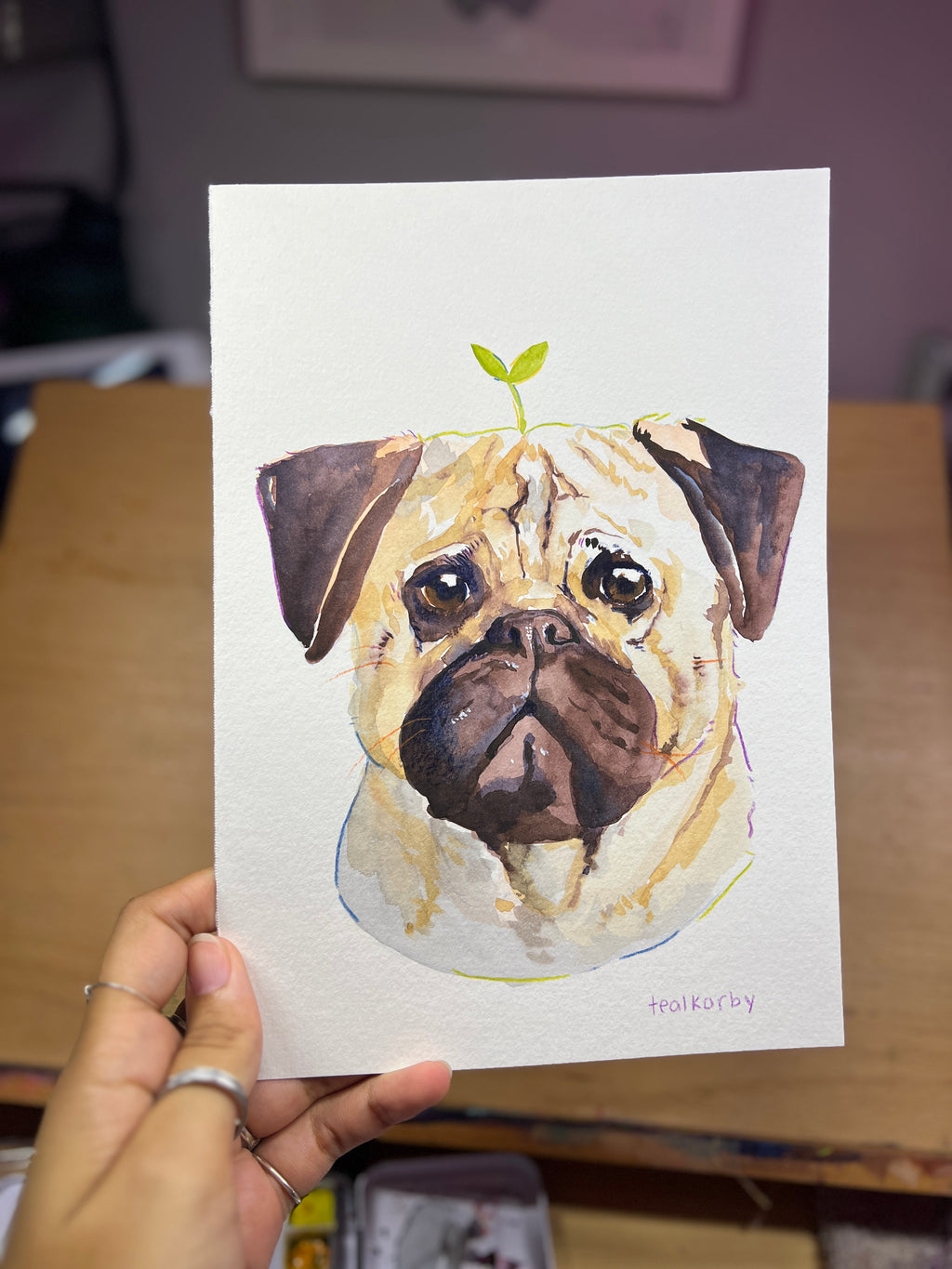Custom Watercolor Pet Portrait