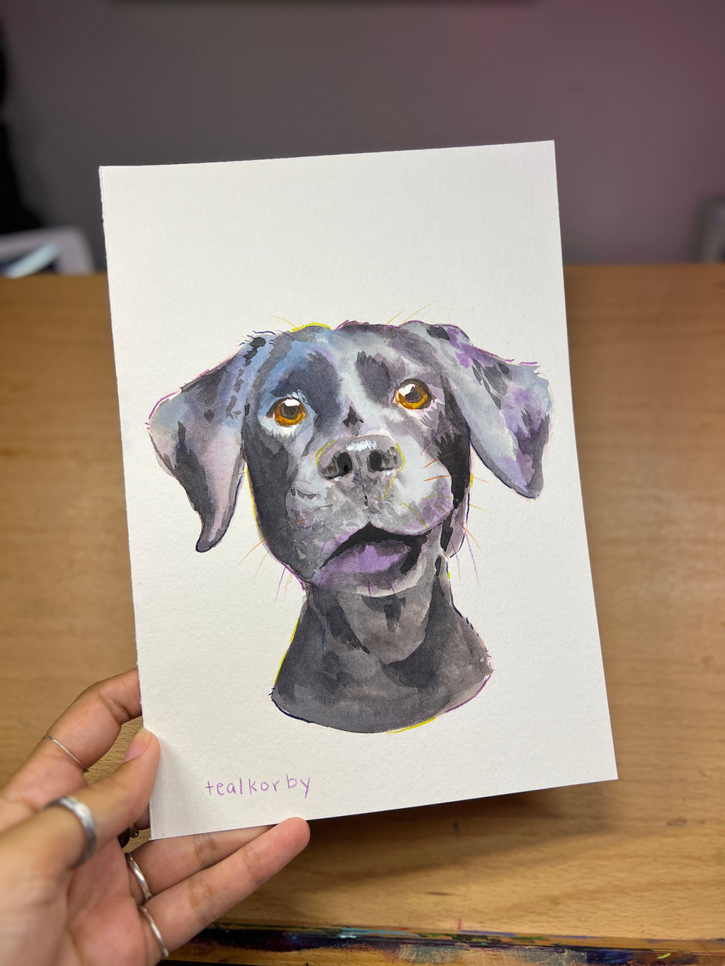 Custom Watercolor Pet Portrait