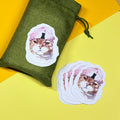 Grumpy Street Wear - Pink Beanie Cat Sticker