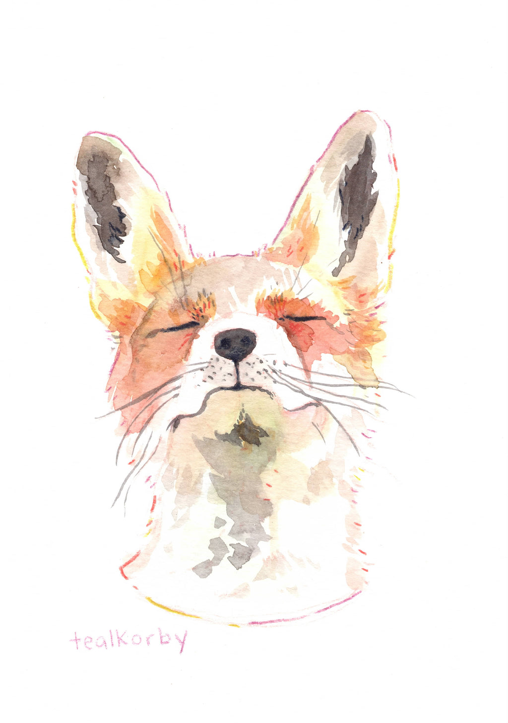 The "Boop-able" Portrait: Custom Hand-Painted Fox