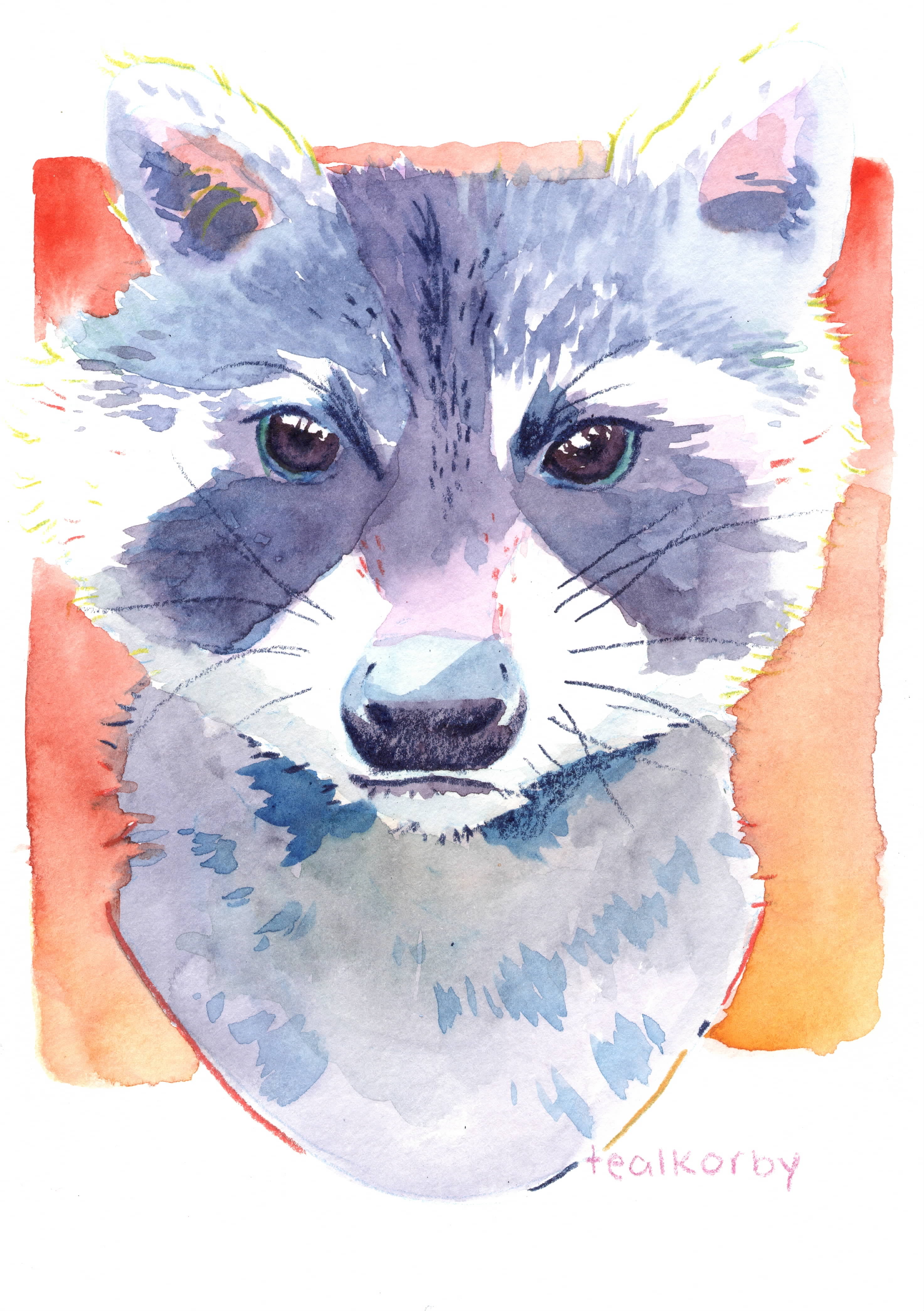 The "Boop-able" Portrait: Custom Hand-Painted Trash Panda