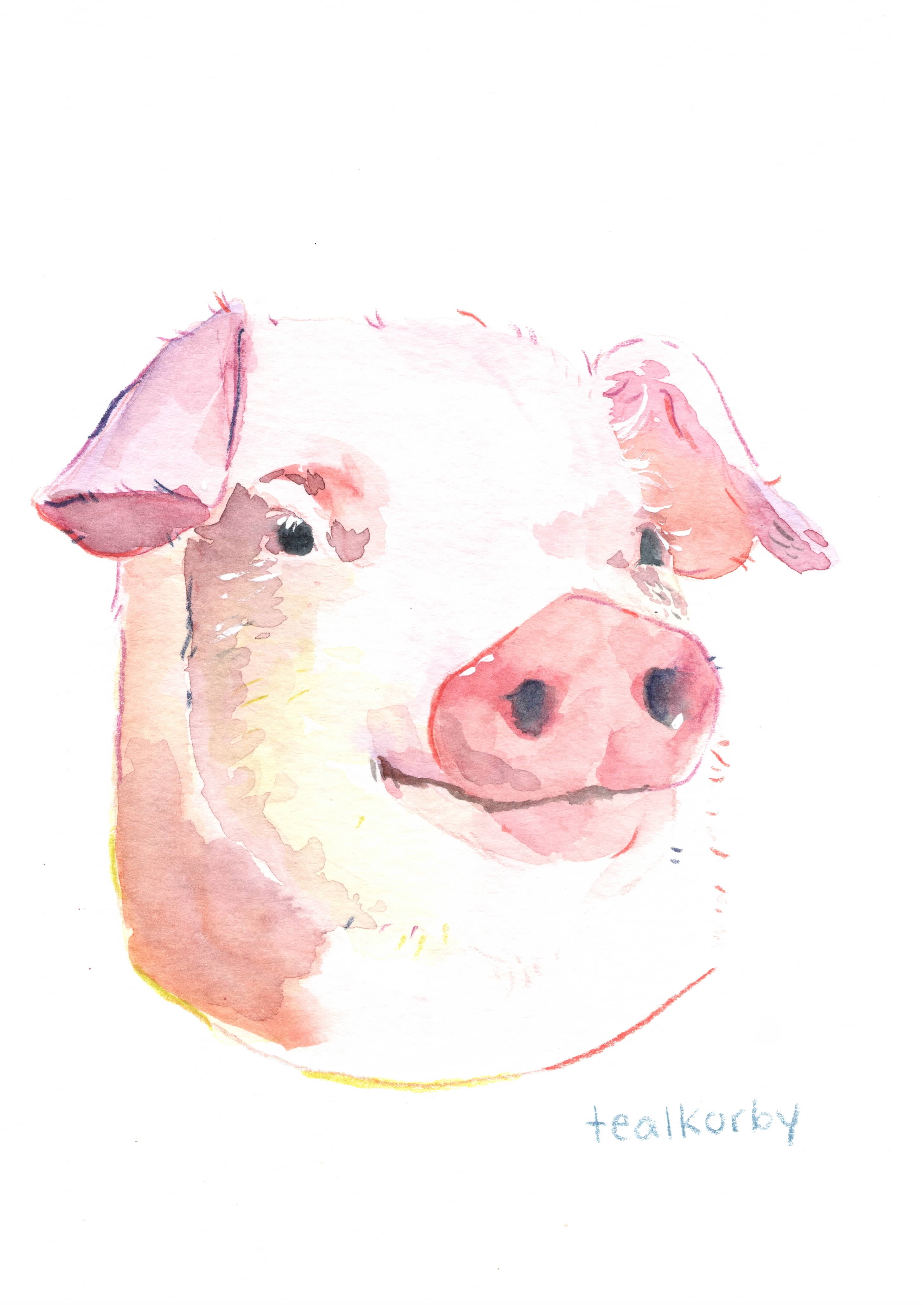 The "Boop-able" Portrait: Custom Hand-Painted Pig