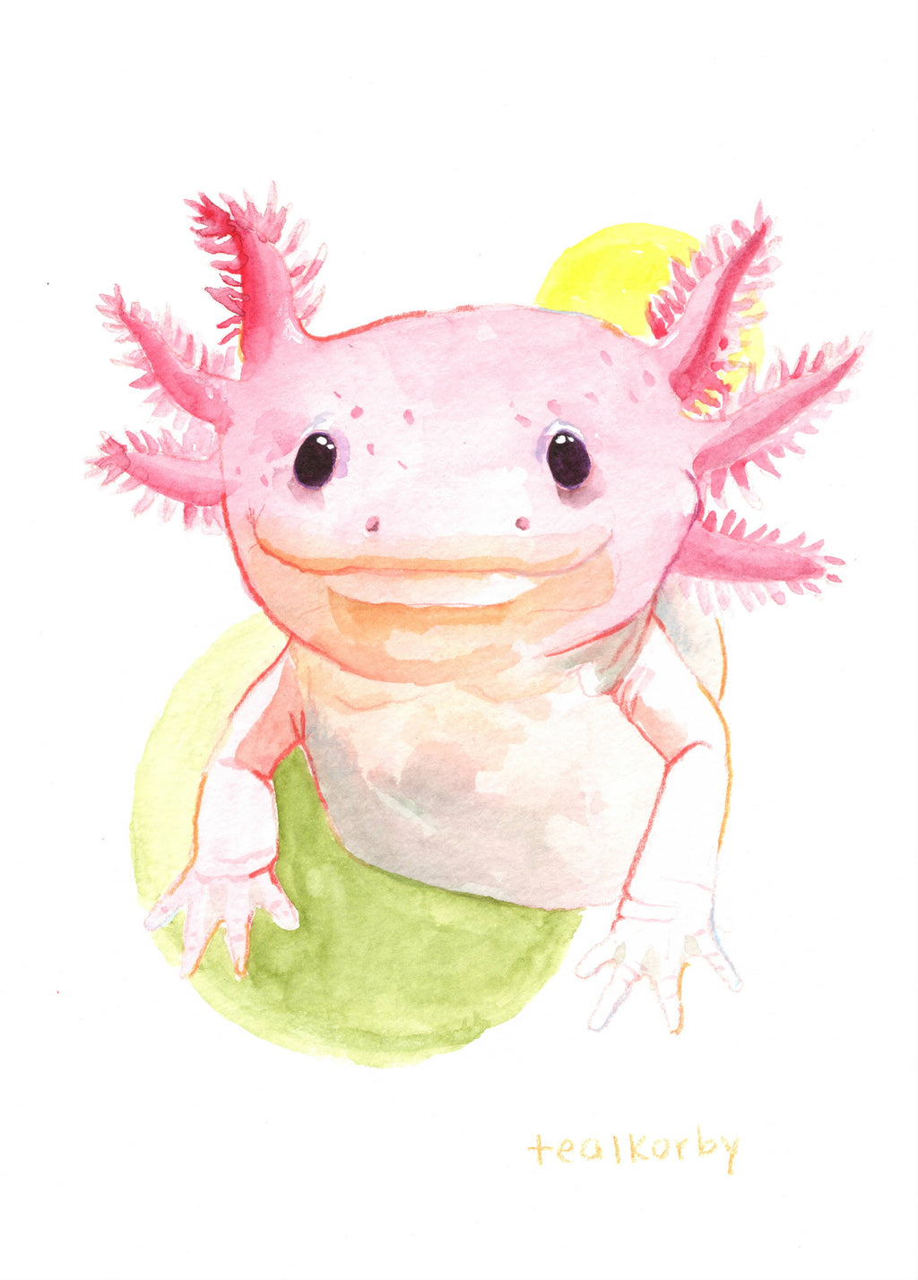 The "Boop-able" Portrait: Custom Hand-Painted Axolotl