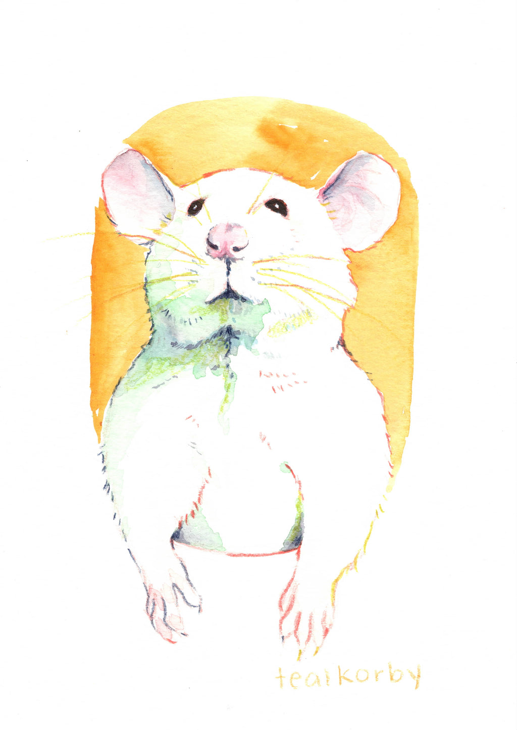 The "Boop-able" Portrait: Custom Hand-Painted Right Hand Rat