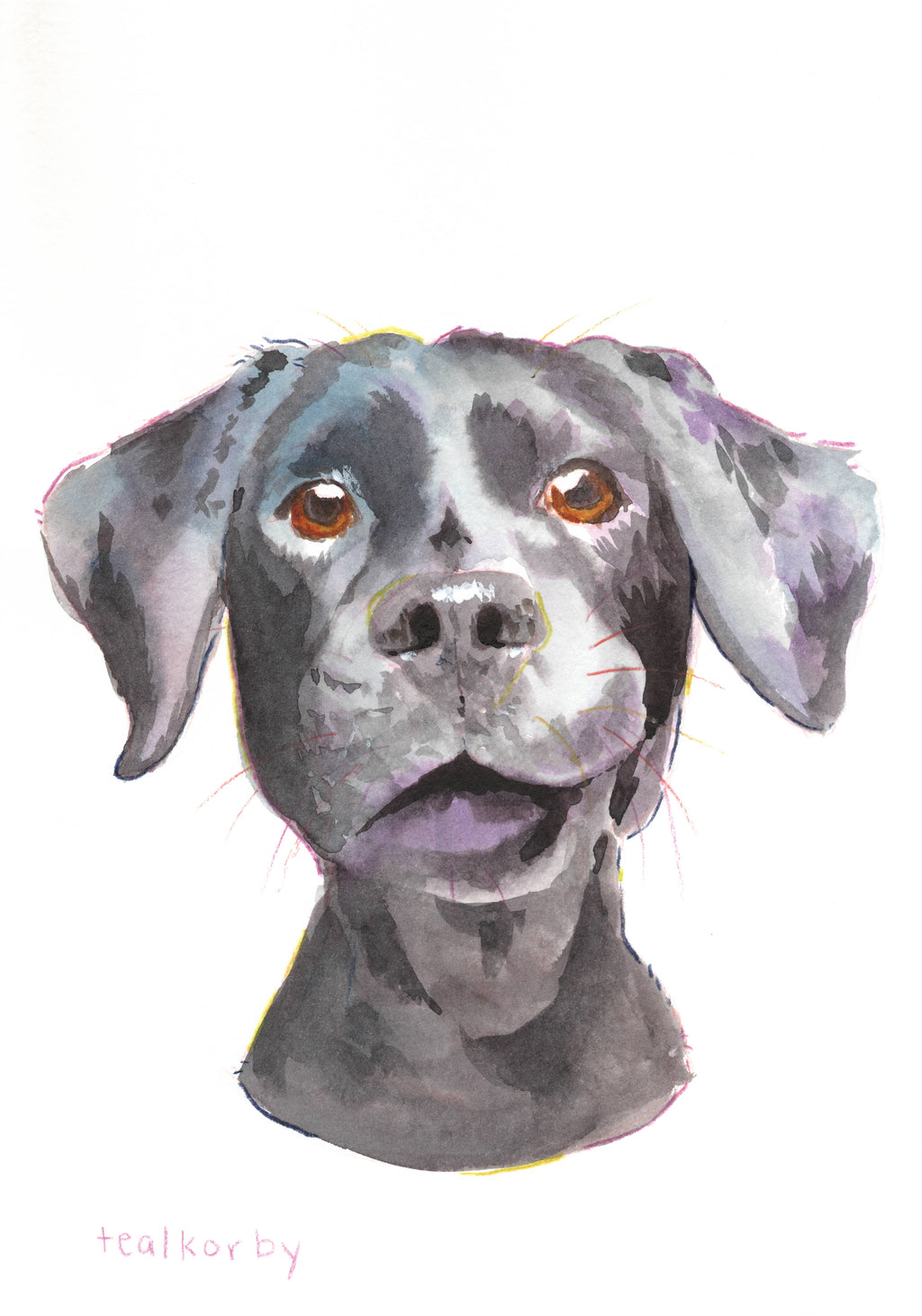The "Boop-able" Portrait: Custom Hand-Painted Lab Puppy Art