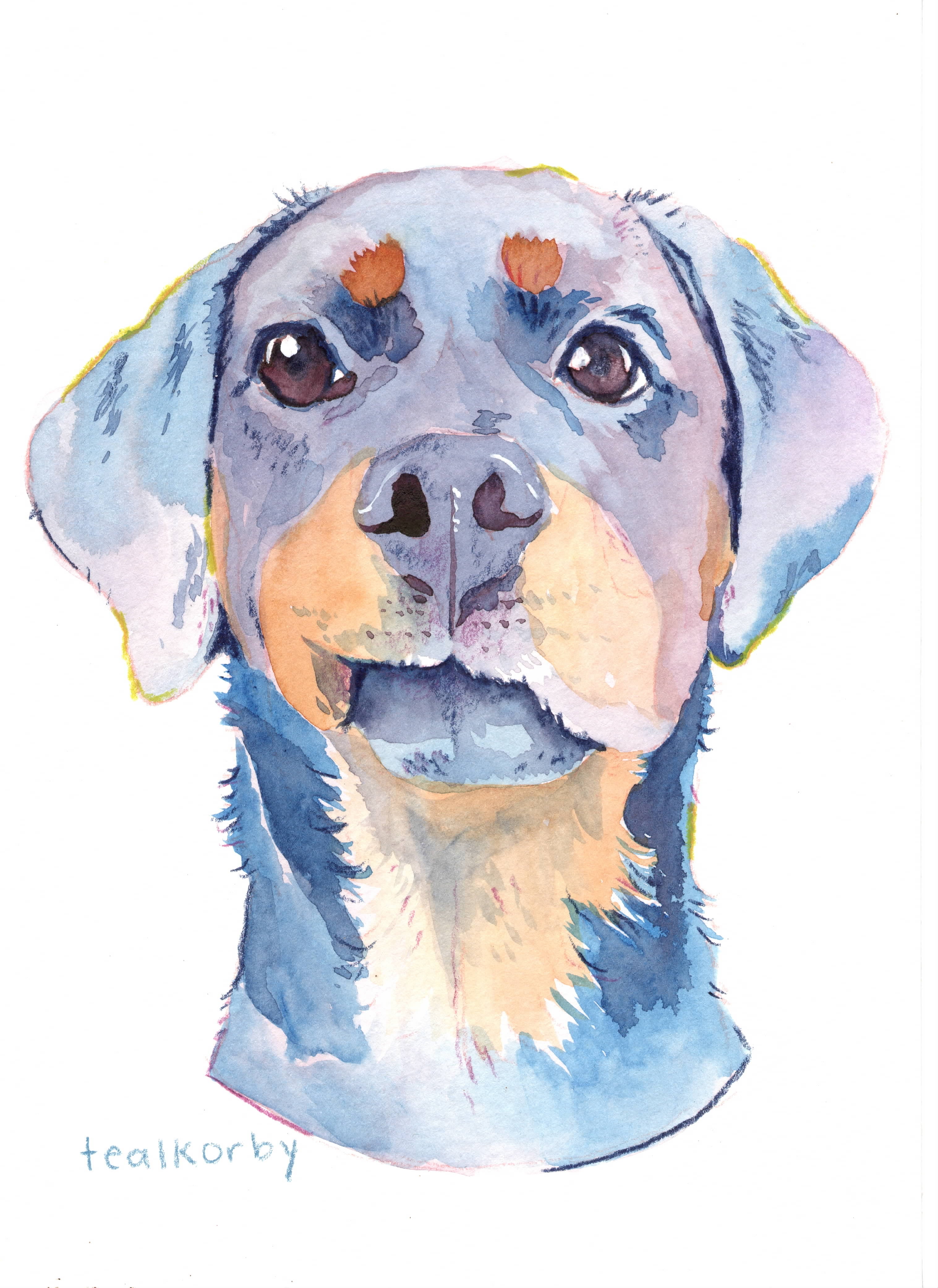 The "Boop-able" Portrait: Custom Hand-Painted Doberman Puppy