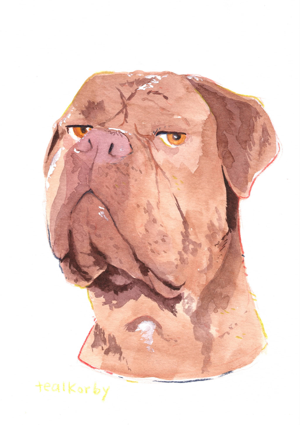 The "Boop-able" Portrait: Custom Hand-Painted Best Boi Bull Dog