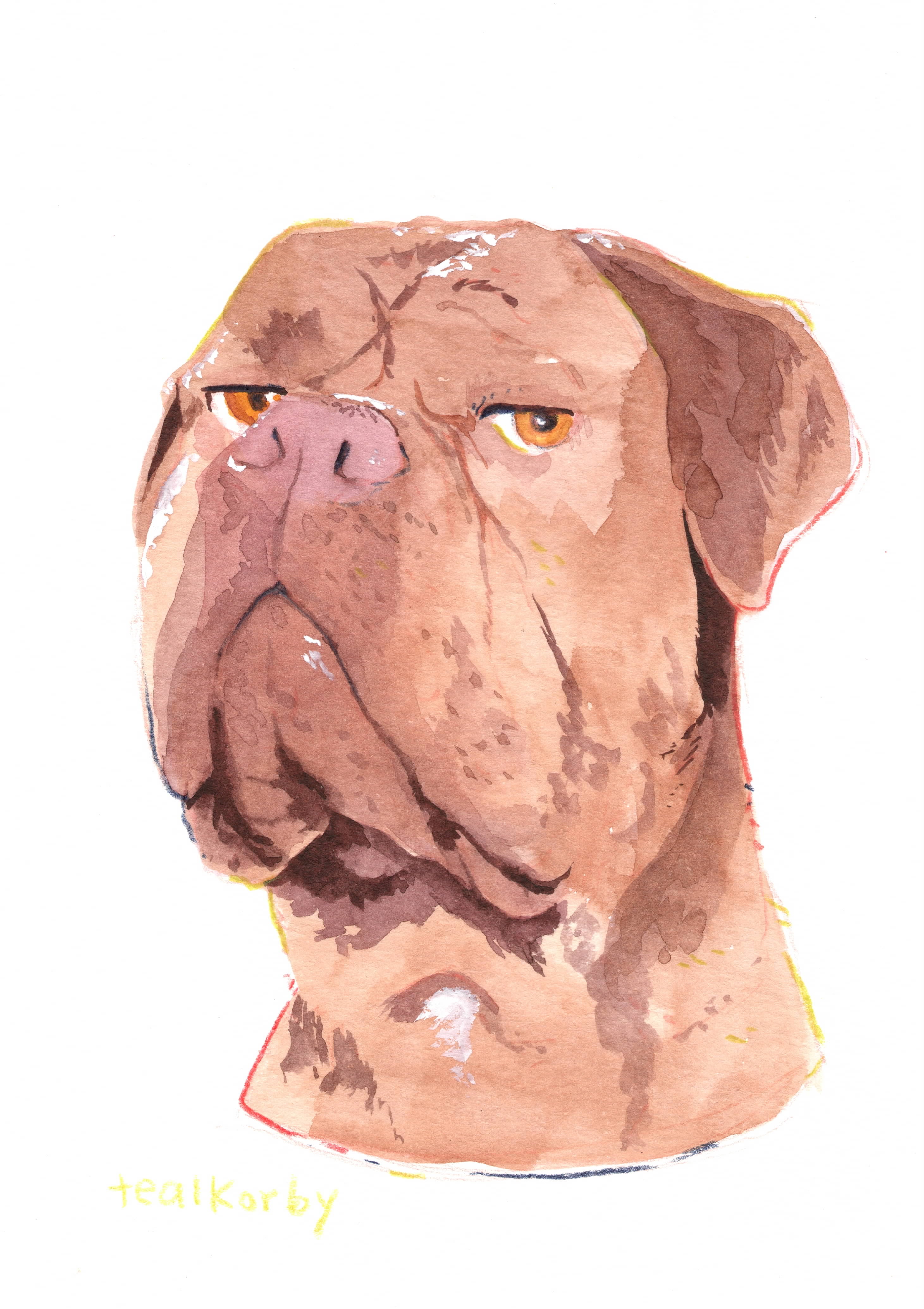 The "Boop-able" Portrait: Custom Hand-Painted Best Boi Bull Dog
