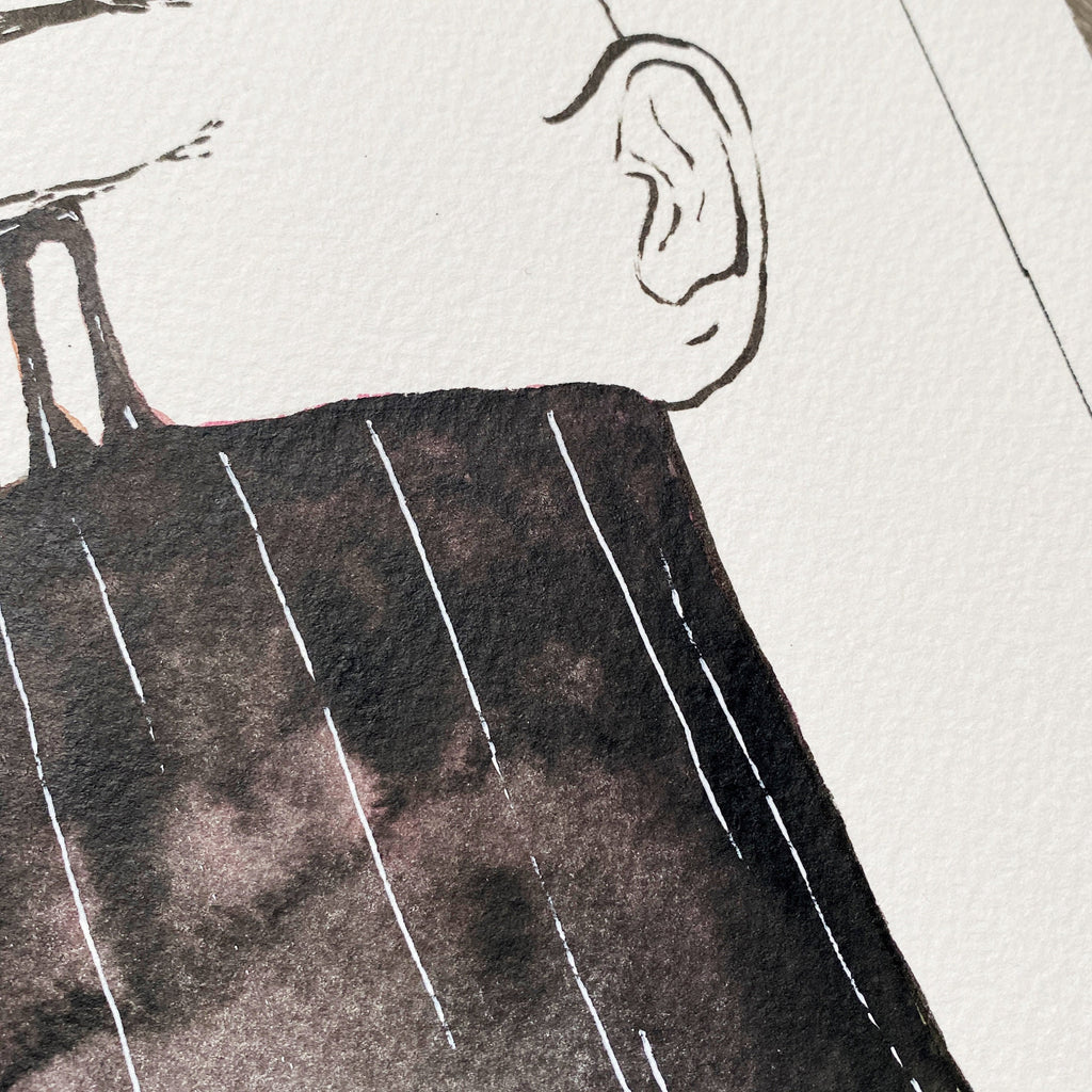 Heavy Feelings (Original Ink and Watercolor)