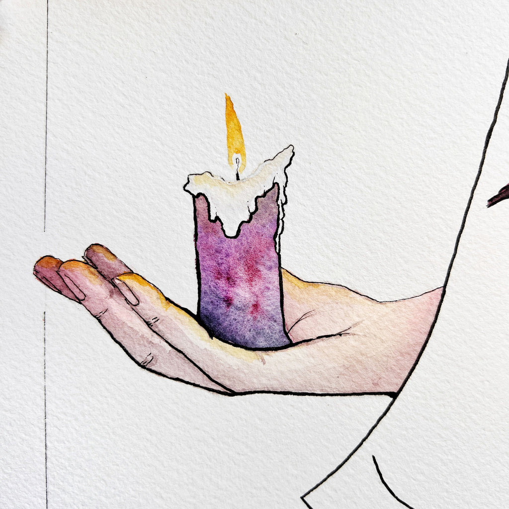 Lit (Original Ink and Watercolor)