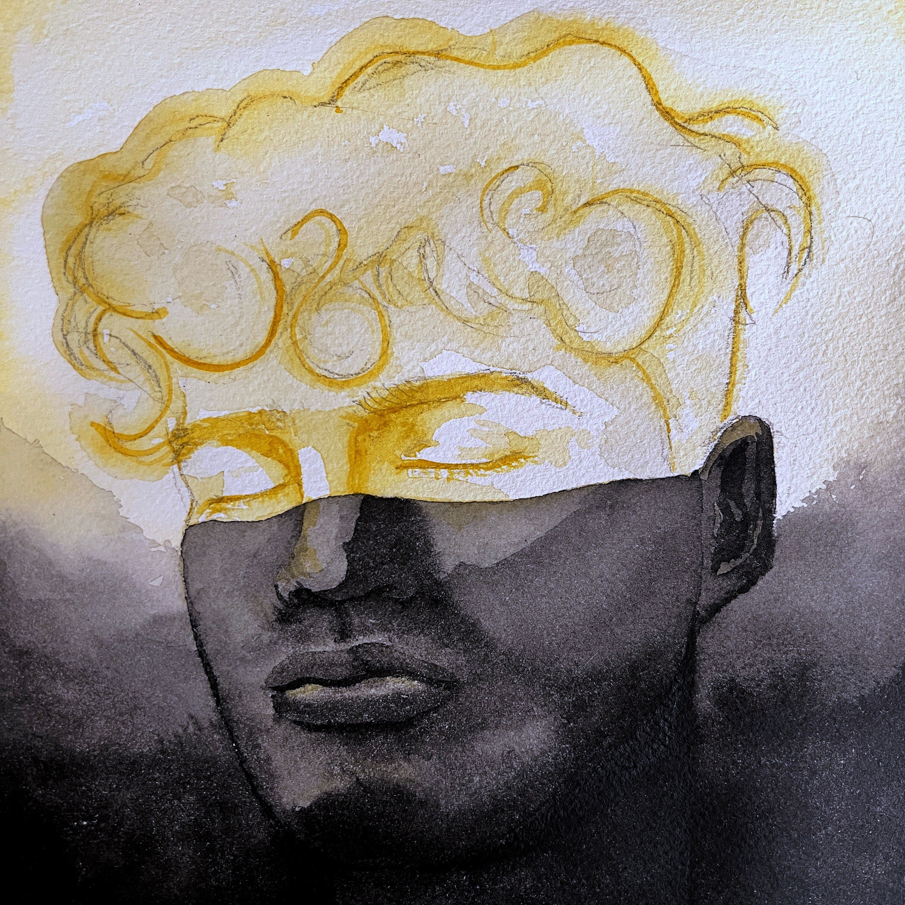 Light in the Darkness (Original Ink and Watercolor)
