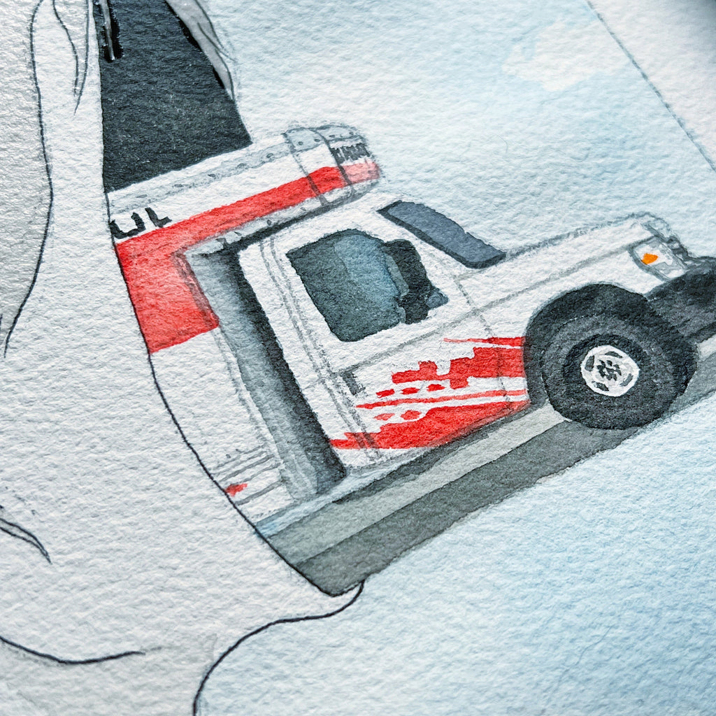 Moving Out (Original Ink and Watercolor)