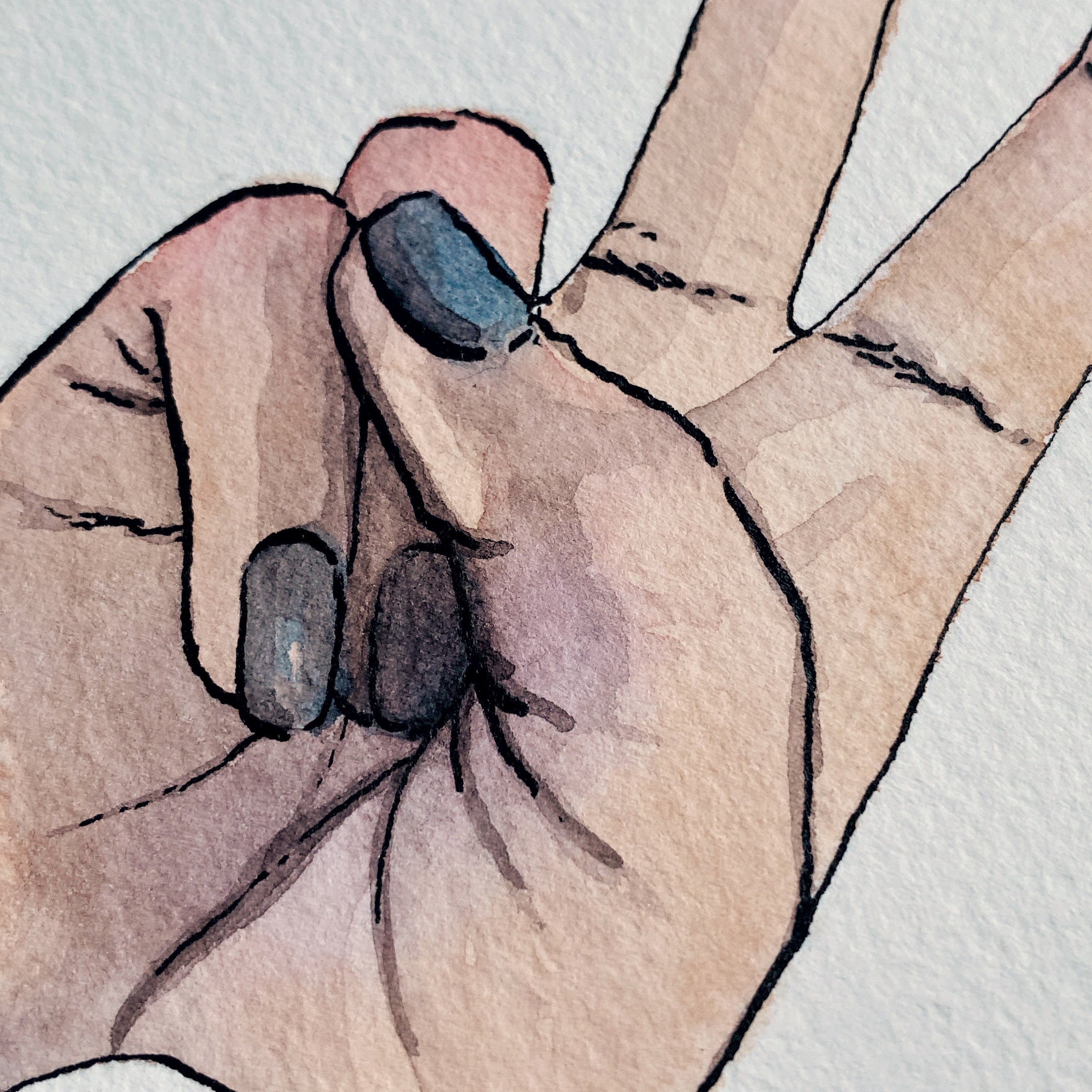 Nice to Meet Ya (Original Ink and Watercolor)