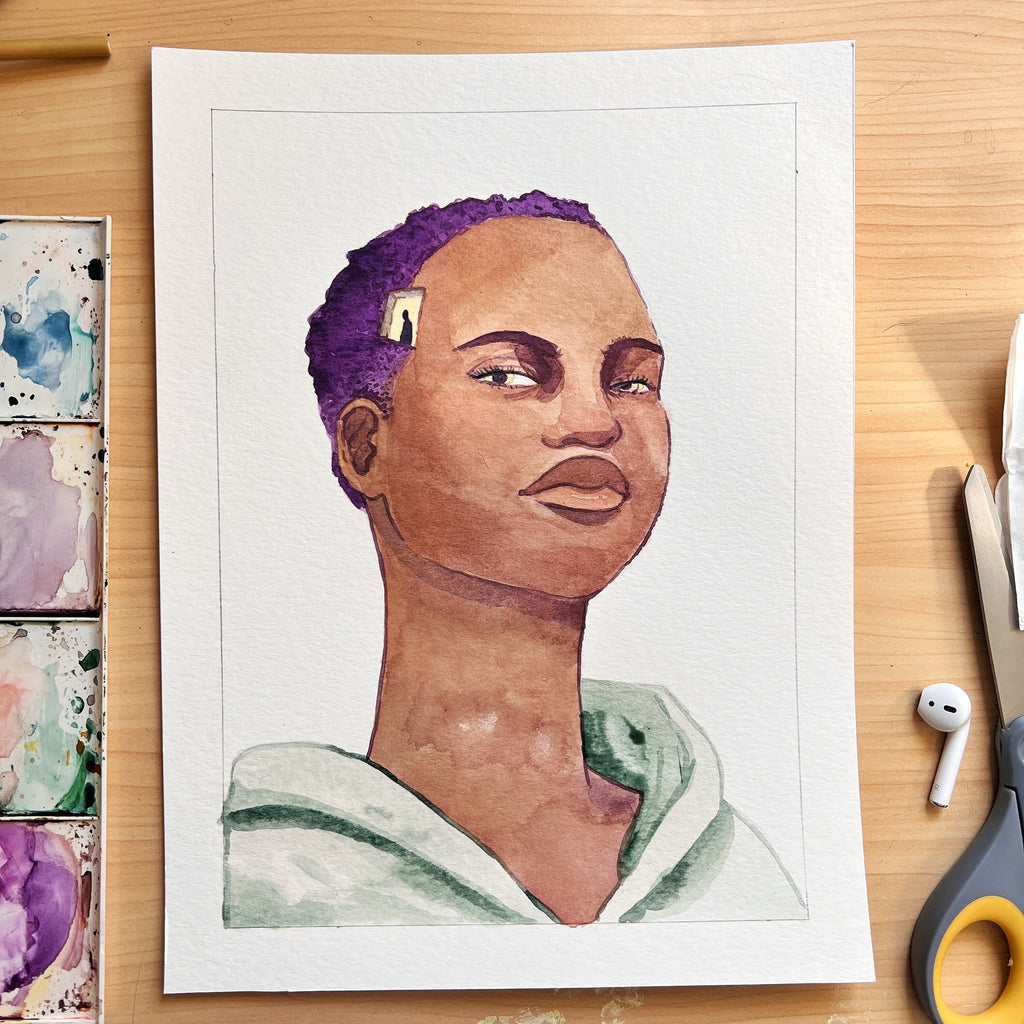 Hiding Place (Original Ink and Watercolor)