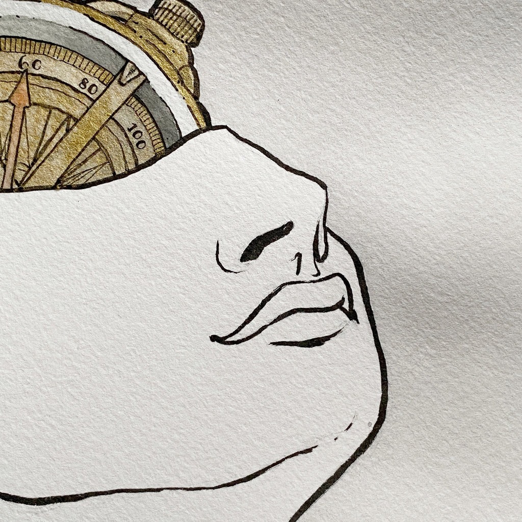 Finding A Way (Original Ink and Watercolor)