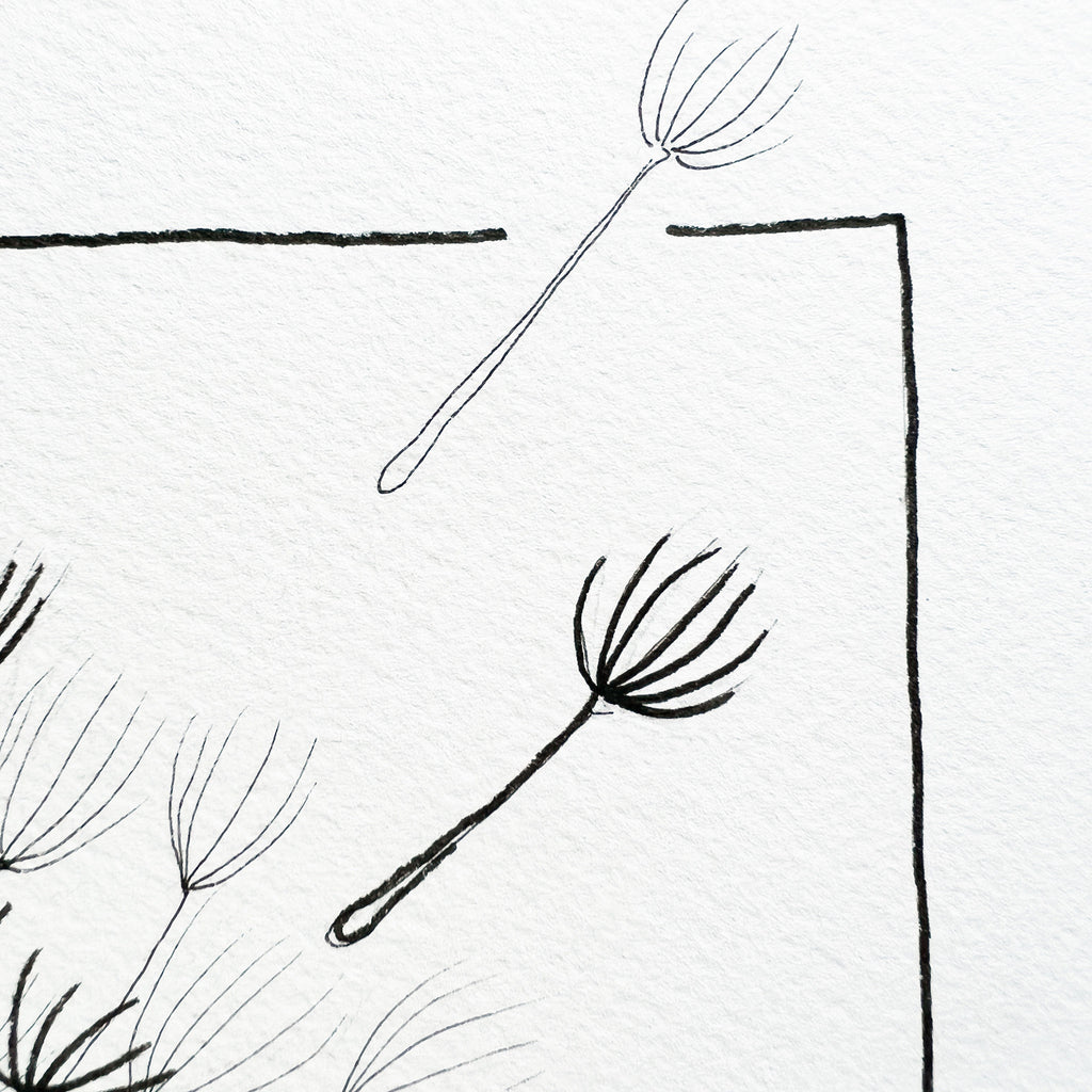 Dandelion (Original Ink and Watercolor)