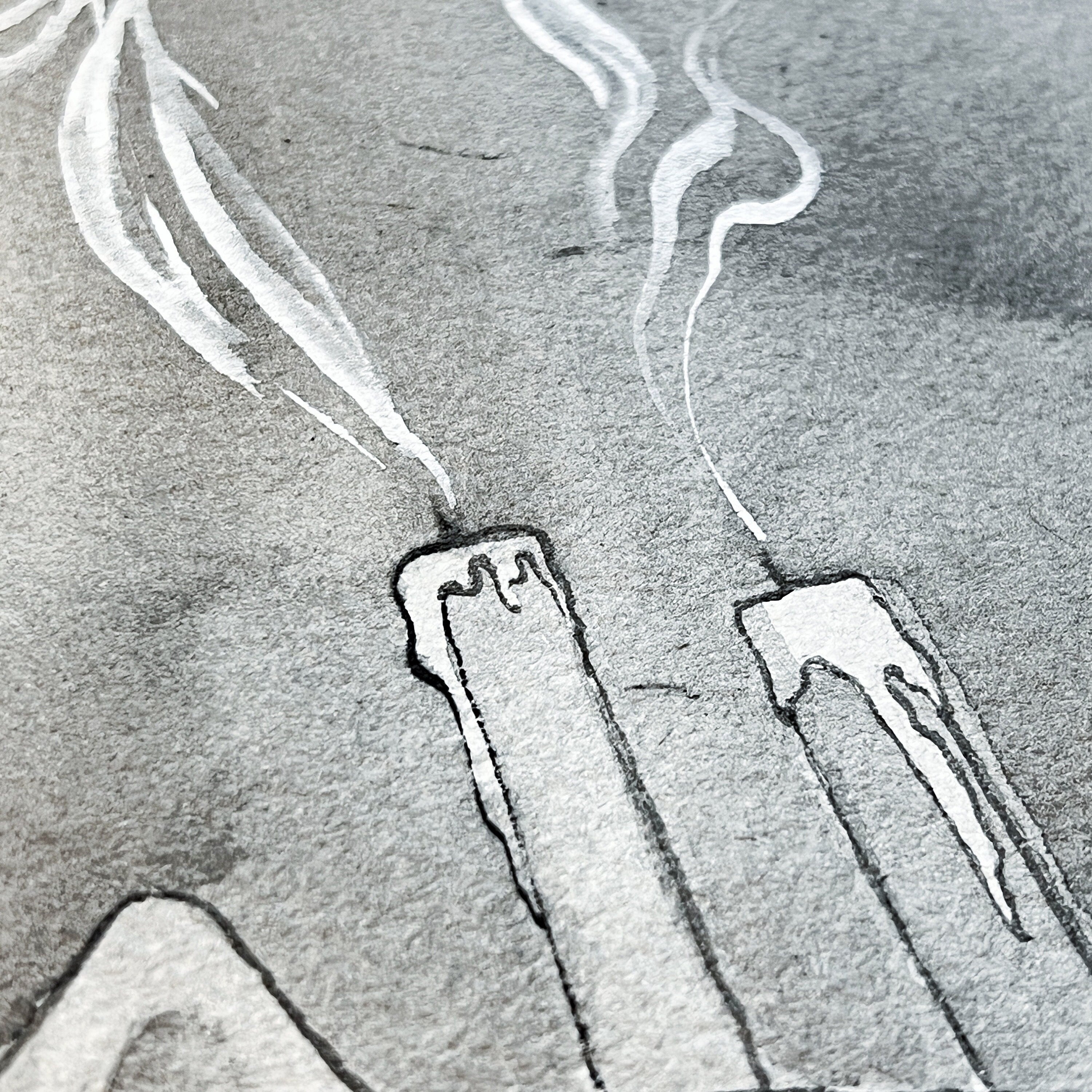 Snuffed (Original Ink and Watercolor)