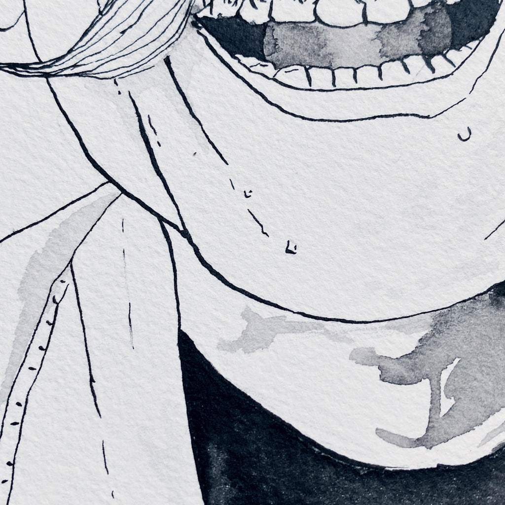 Nice to Meet Ya (Original Ink and Watercolor)